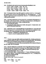 Ôn tập môn Hóa học lớp 10